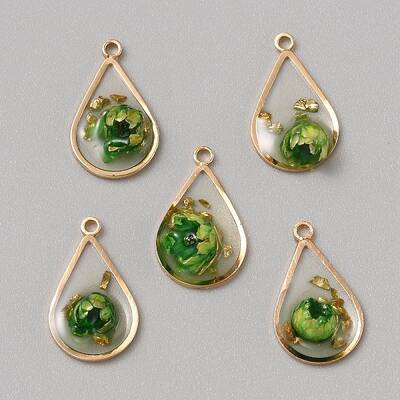 Resin Gold Foil Pendants