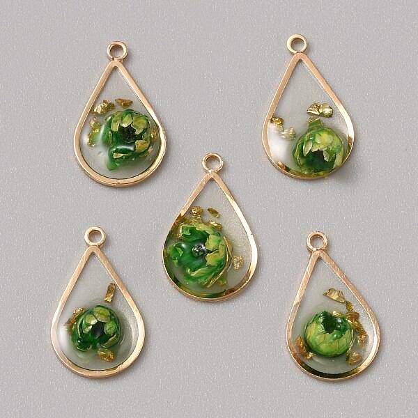 Resin Gold Foil Pendants