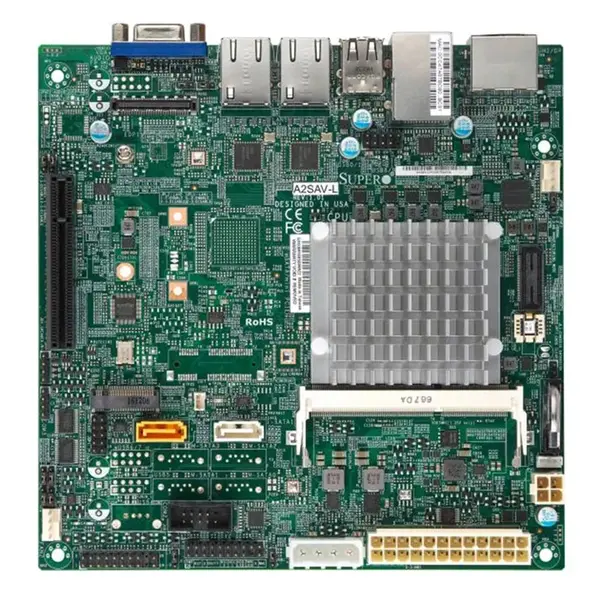 MBD-A2SAV-L-B Supermicro A2SAV-L Socket FCBGA-1296 System on Chip Chipset Mini-ITX System Board (Motherboard) Supports Atom E...