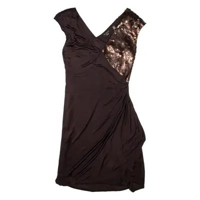 TED BAKER Bodycon Dress Brown Sleeveless Knee Length Womens UK 8
