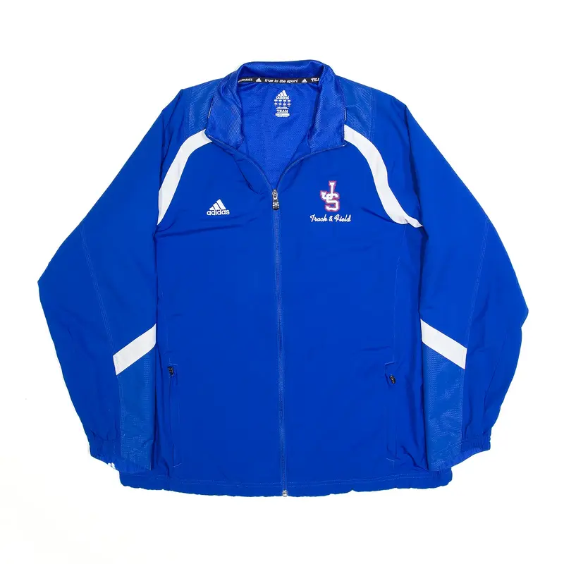 ADIDAS Sports Team Performance Climaproof Blue Track Jacket Mens L