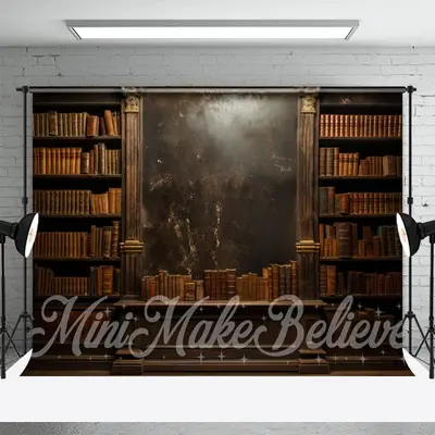 Vintage Bookcase Rusty Wall Photoshoot Backdrop - Aperturee
