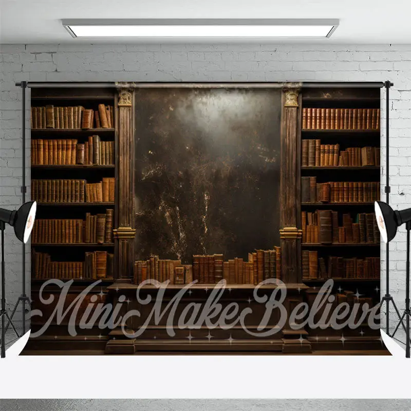 Vintage Bookcase Rusty Wall Photoshoot Backdrop - Aperturee