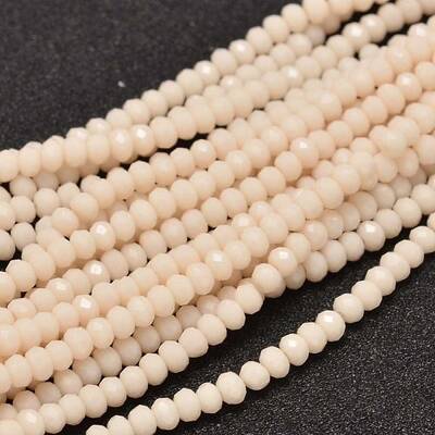 Faceted Rondelle Glass Beads Strands