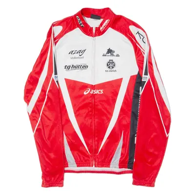Full Zip Cycling Mens Jersey Red XS