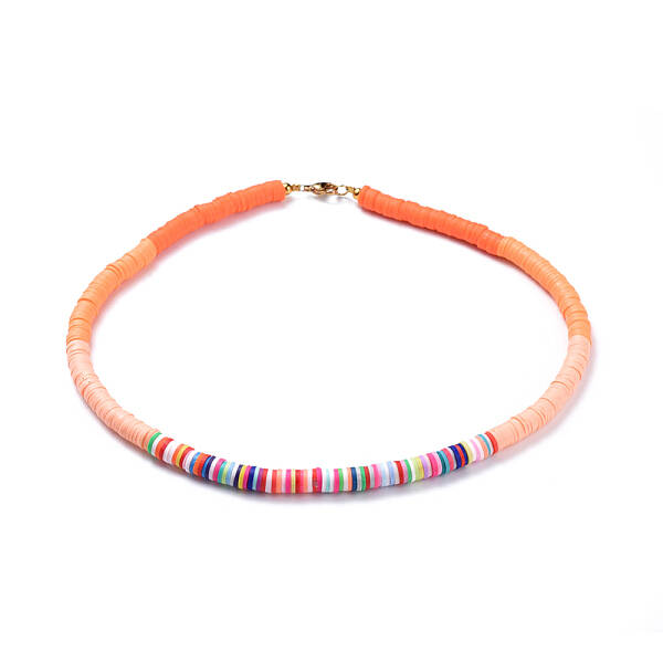Handmade Polymer Clay Heishi Beaded Necklaces