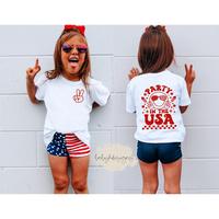 Party in the USA 4th of July Youth Shirts, Retro Tshirt, Trendy Tee, Smile, Boys 4th Shirt