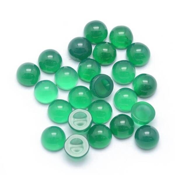 Natural Dyed & Heated Green Onyx Agate Cabochons