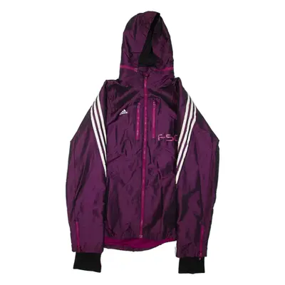 ADIDAS Mens Track Jacket Purple Hooded M