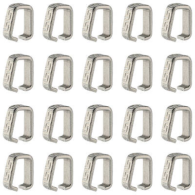 100Pcs 304 Stainless Steel Snap On Bails