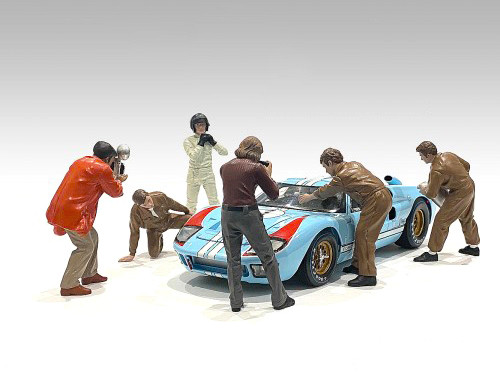 Race Day 1 6 piece Figurine Set for 1/18 Scale Models by American Diorama