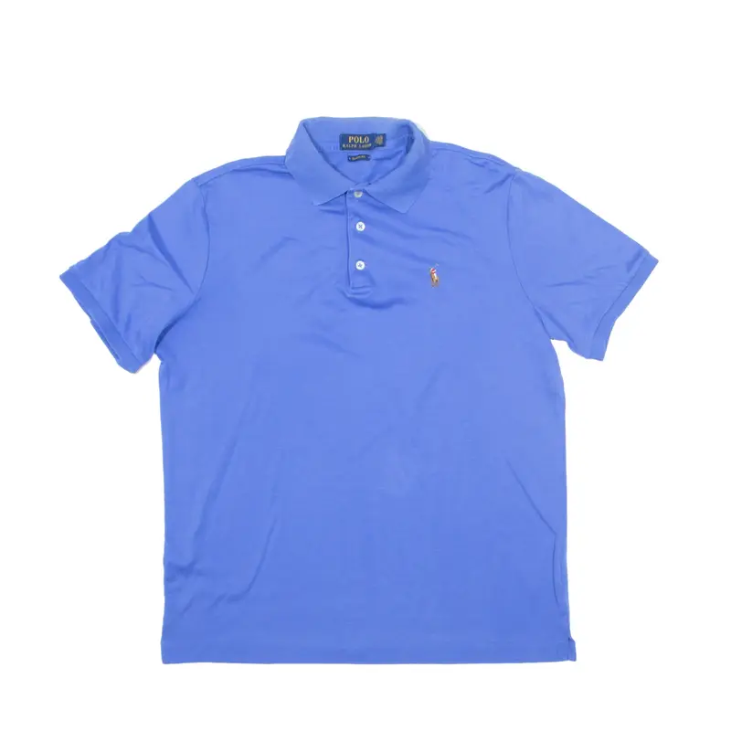 POLO RALPH LAUREN Classic Fit Polo Shirt Blue Short Sleeve Mens S