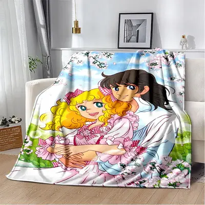 2025 New Style Candy Candy Girl Cartoon Anime Soft Plush Blanket,Flannel Throw Blanket Polyester Blanket for Living Room Bedr...
