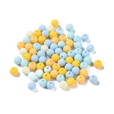 Rubberized Style Imitated Silicone Acrylic Beads