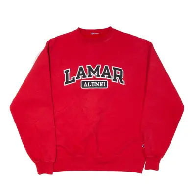 CHAMPION Lamar Alumni USA Sweatshirt Red Mens M