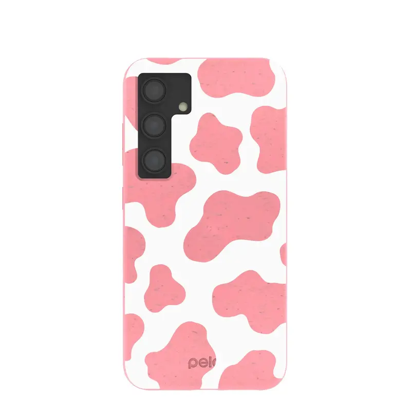 Bubblegum Pink Cow Samsung Galaxy S24 Case