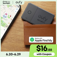 eufy Security SmartTrack Card (Black, 1-Pack), Works with Apple Find My (iOS Only), Wallet Tracker, Phone Finder, Up to 3-Yea...
