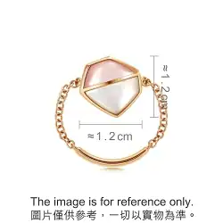 'Harmony' 18K Rose Gold Mother of Pearl Ring