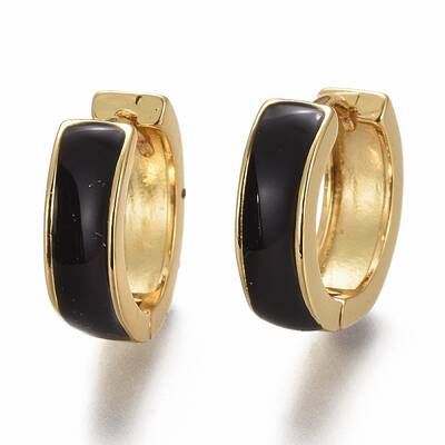 Brass Huggie Hoop Earrings