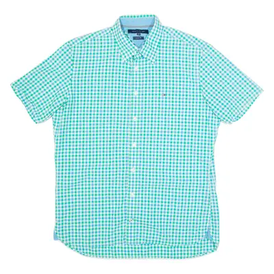 TOMMY HILFIGER Mens Shirt Blue Gingham M