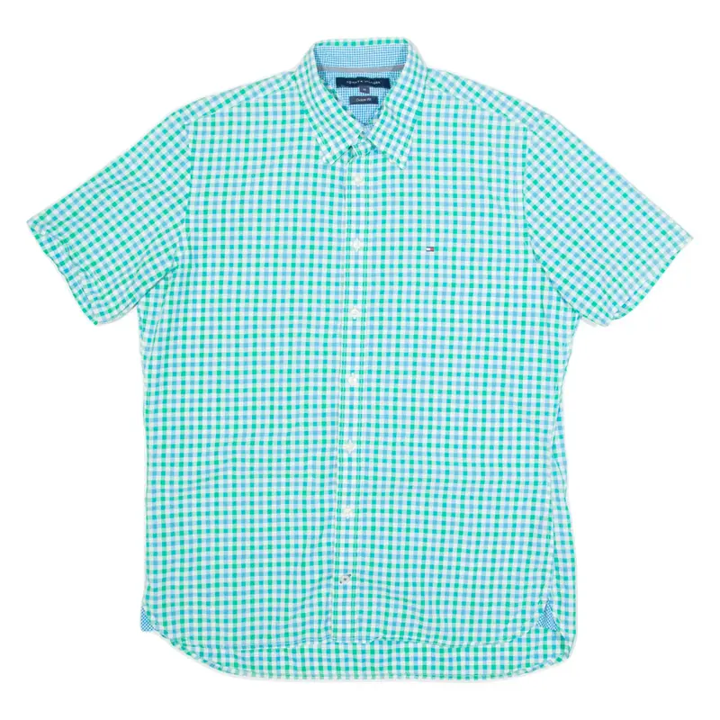 TOMMY HILFIGER Mens Shirt Blue Gingham M