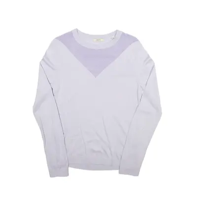 JACK WILLS Knit Top Purple Long Sleeve Womens UK 10