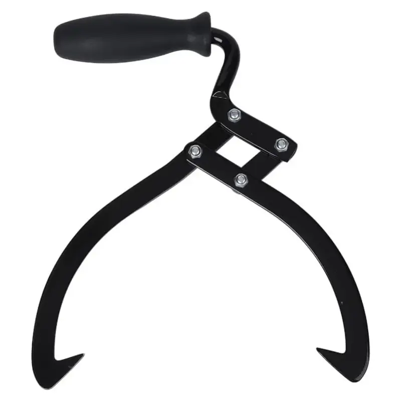 Garvee 10 Inch Log Tongs Handheld Logging Skidding Tool with Non-Slip Grip and Sharp Steel Jaws for Secure Log Handling, Port...