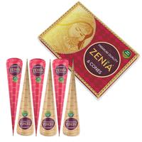 (Pack of 6) 25g Fresh Zenia Natural Henna Cones