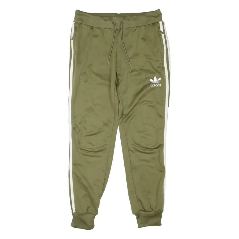 ADIDAS ORIGINALS Womens Track Pants Green Tapered UK 12 W30 L29