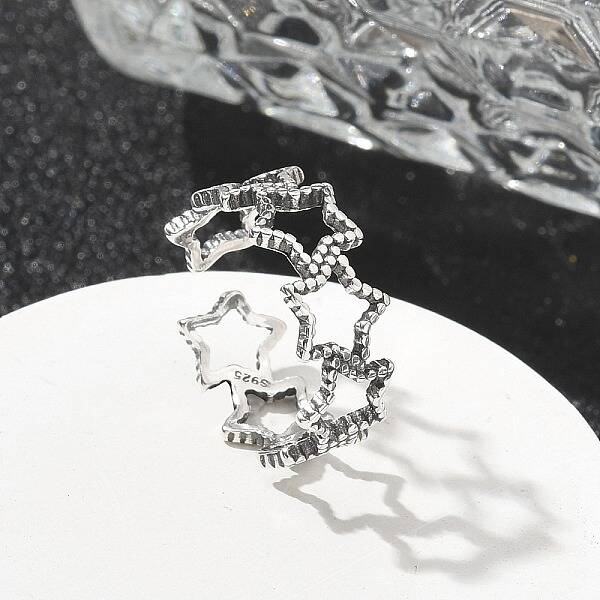 Sterling Silver Open Cuff Rings for Women