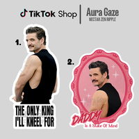 Pedro Pascal Sticker - The Only King I'll Kneel For, Daddy Is State Of Mind, Celebrity Vinyl Decal for Laptops, Water Bottles...