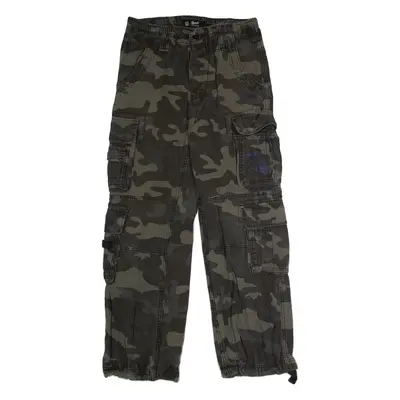 BRANDIT Camouflage Cargo Mens Canvas Trousers Grey Regular Straight W30 L30