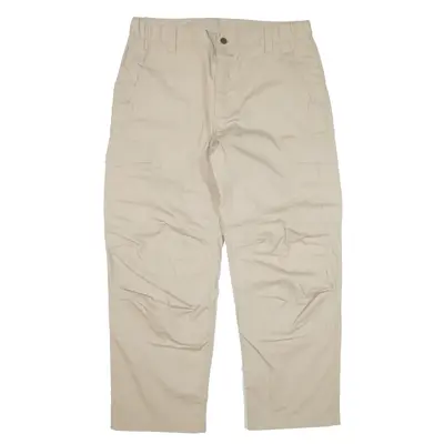 Cargo Workwear Trousers Beige Loose Straight Mens W36 L30