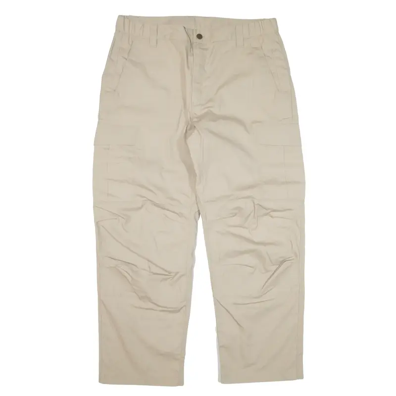 Cargo Workwear Trousers Beige Loose Straight Mens W36 L30