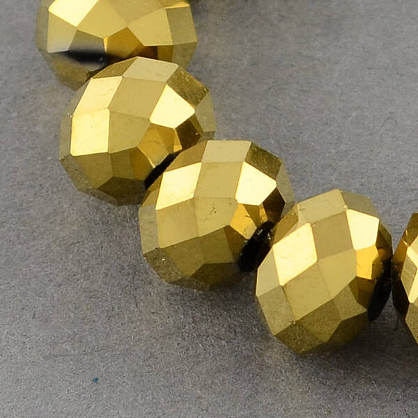 Electroplate Glass Bead Strands