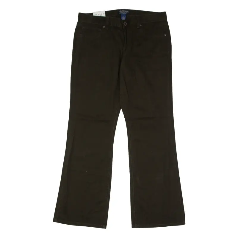 RALPH LAUREN POLO JEANS COMPANY Chino Womens Twill Trousers Green Flared W34 L30