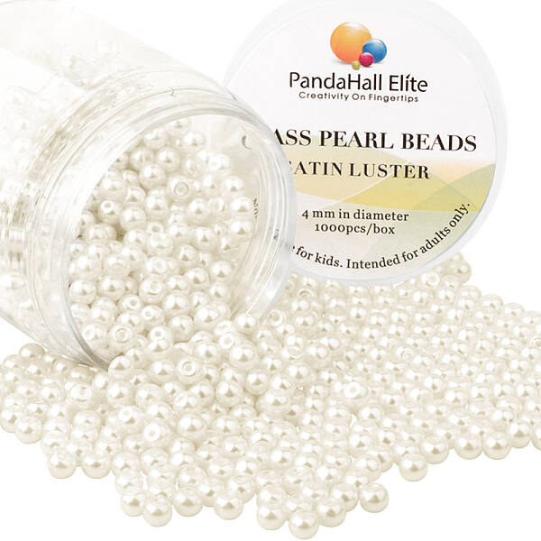Pearlized Eco-Friendly Dyed Glass Pearl Round Bead
