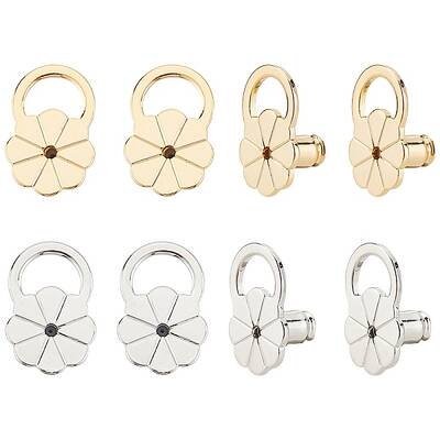 8Pcs 2 Colors Brass Ear Nuts