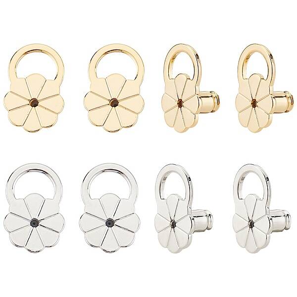 8Pcs 2 Colors Brass Ear Nuts