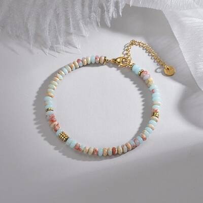 Handmade beaded pearl bracelet