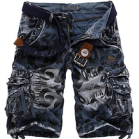 Work Breathable Five-Point Summer Men's Casual Fashion Camouflage Multi-Pocket Zipper Loose Combat shorts