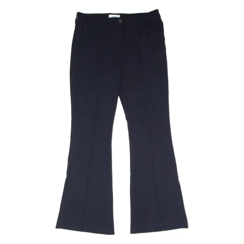 REISS Womens Trousers Black Regular Flared W34 L33