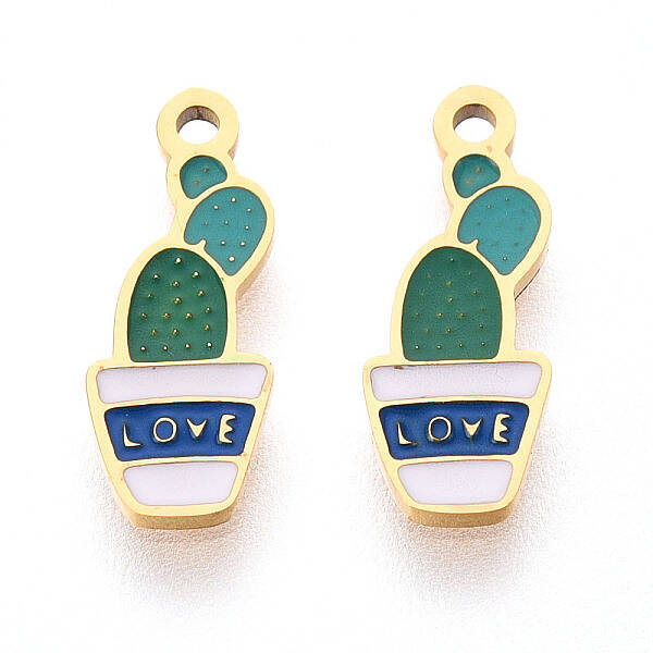 304 Stainless Steel Enamel Charms