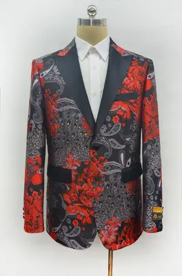 Fashion-9#  Red - Mens Wholesale Blazers