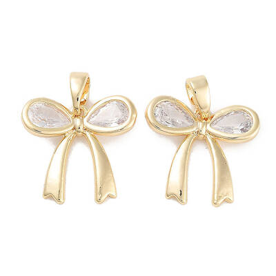 Brass Micro Pave Cubic Zirconia Pendants