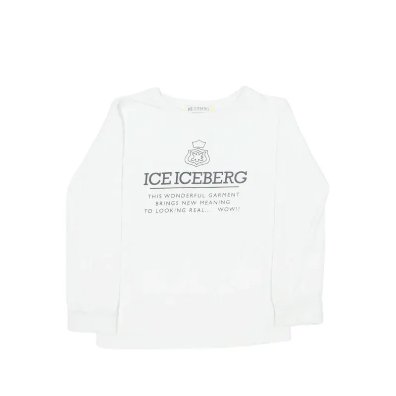 ICE ICEBERG Top White Long Sleeve Girls 6Y