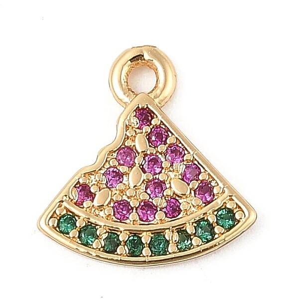Brass Micro Pave Cubic Zirconia Pendants