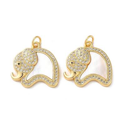 Brass Micro Pave Cubic Zirconia Pendants