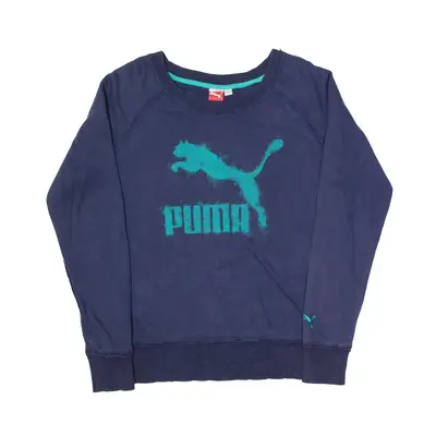 PUMA Sweatshirt Blue Womens UK 12