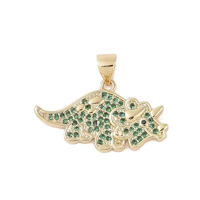 Brass Micro Pave Cubic Zirconia Pendants